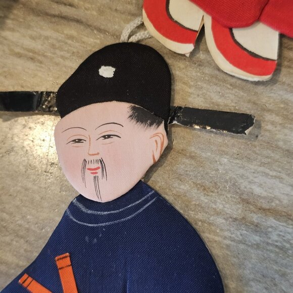 VTG Lot 6 Silk Immortals Of Eternity Chinese Mythology Paper Doll Ornaments - Picture 14 of 16